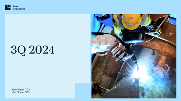 picture of aker solution logo on a wall