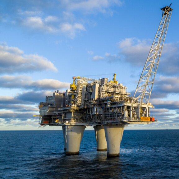 picture of aker solution logo on a wall