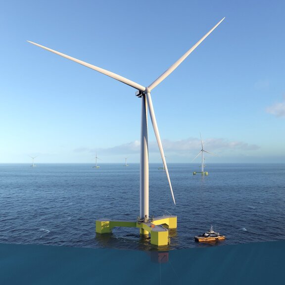 YFloat™ is a floating steel foundation for offshore wind turbines